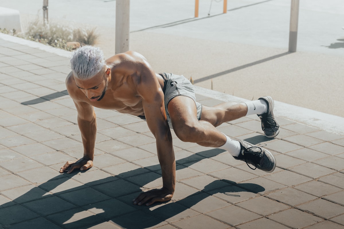 Man performing pelvic floor exercises